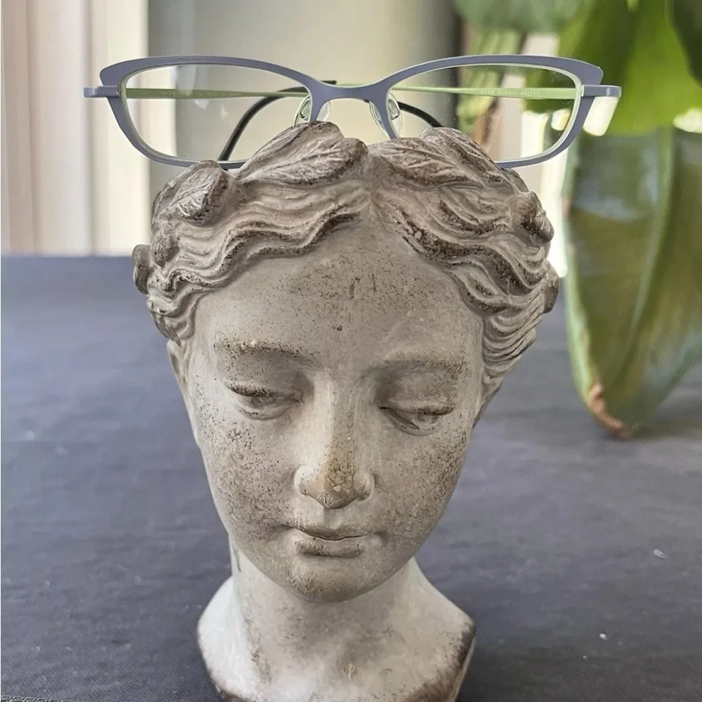 Bevel Eyeglasses Debbie sky Blue light green Frame Case Japan 46-17 Titanium GUC